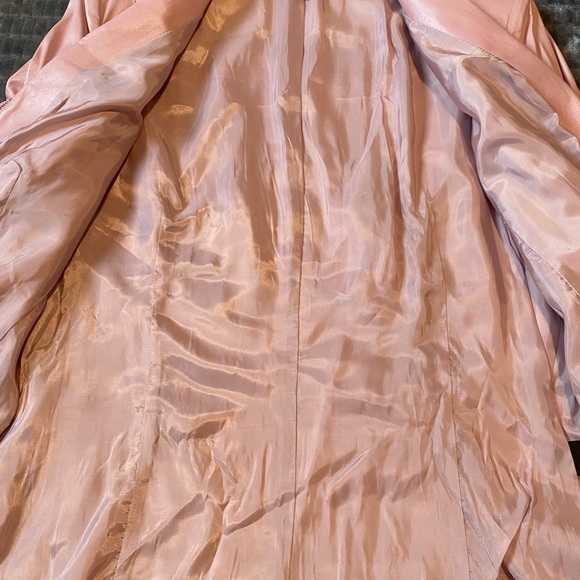 Pink silk leather jacket Size 16 - Picture 4 of 5